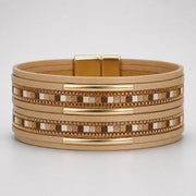 Lidiana Beige Magnetic Clasp Bracelet
