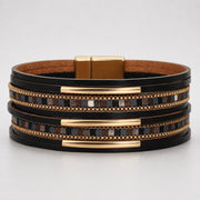Lidiana Black Magnetic Clasp Bracelet