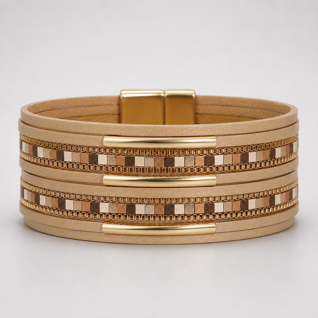 Lidiana Black Magnetic Clasp Bracelet