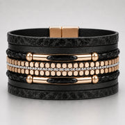 Juliana Black Magnetic Clasp Bracelet