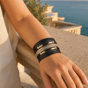 Juliana Black Magnetic Clasp Bracelet