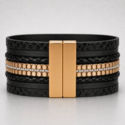 Juliana Black Magnetic Clasp Bracelet