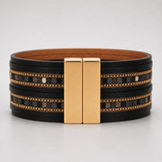 Lidiana Black Magnetic Clasp Bracelet