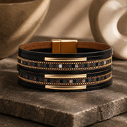 Lidiana Black Magnetic Clasp Bracelet