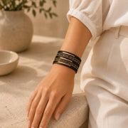 Lidiana Black Magnetic Clasp Bracelet
