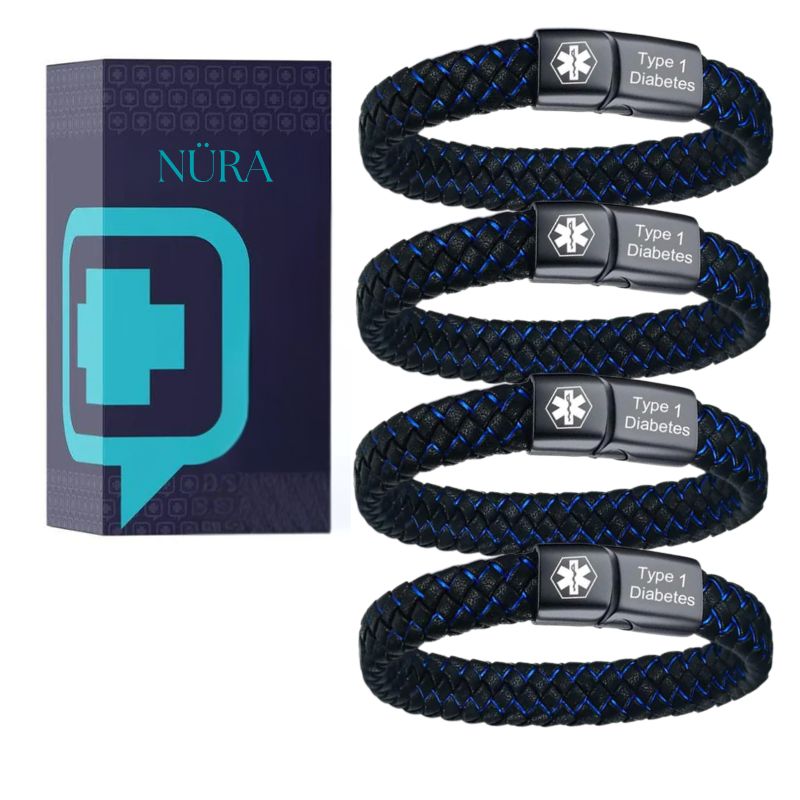 Men's Diabetes Medical Bracelet